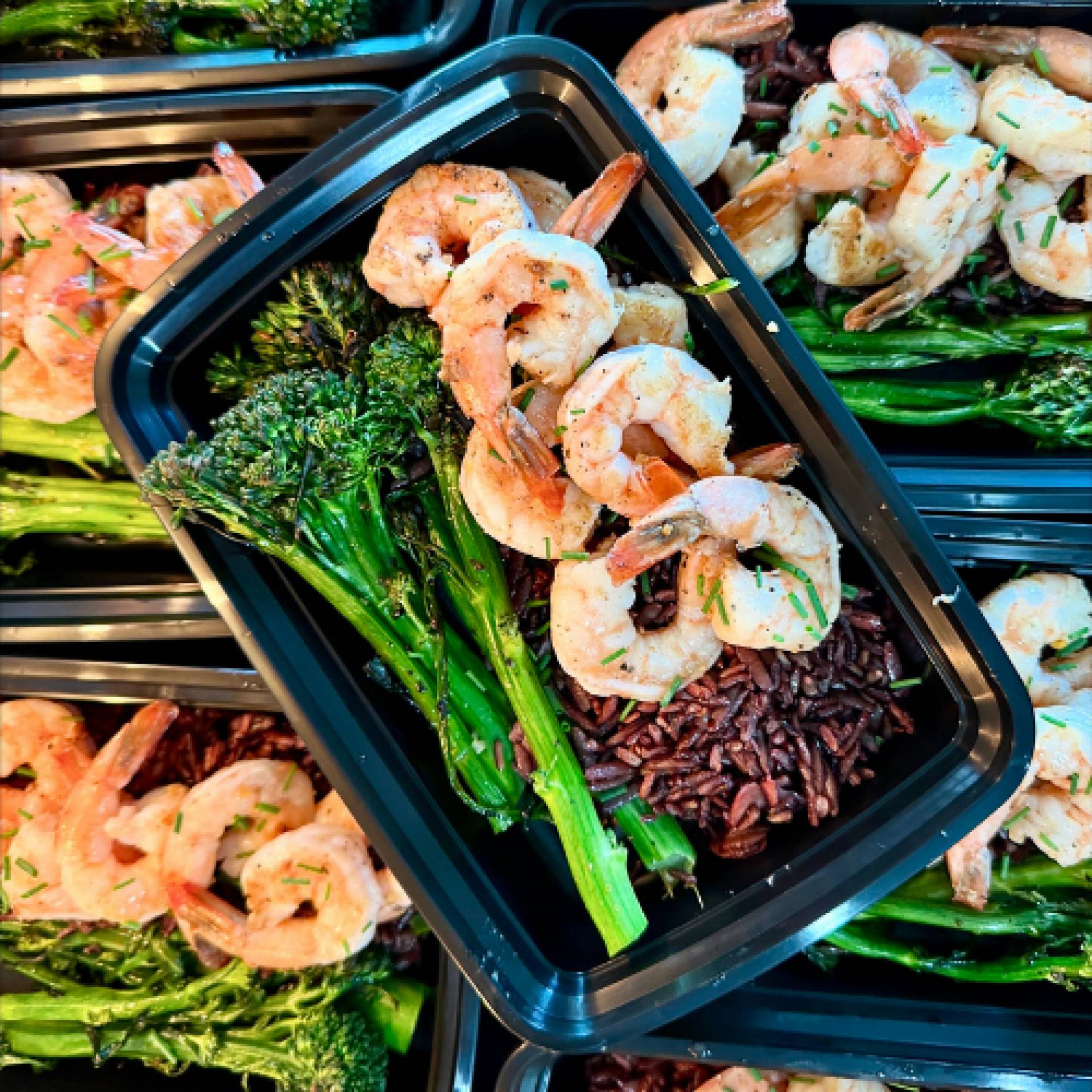 Shrimp Forbidden Rice Pilaf