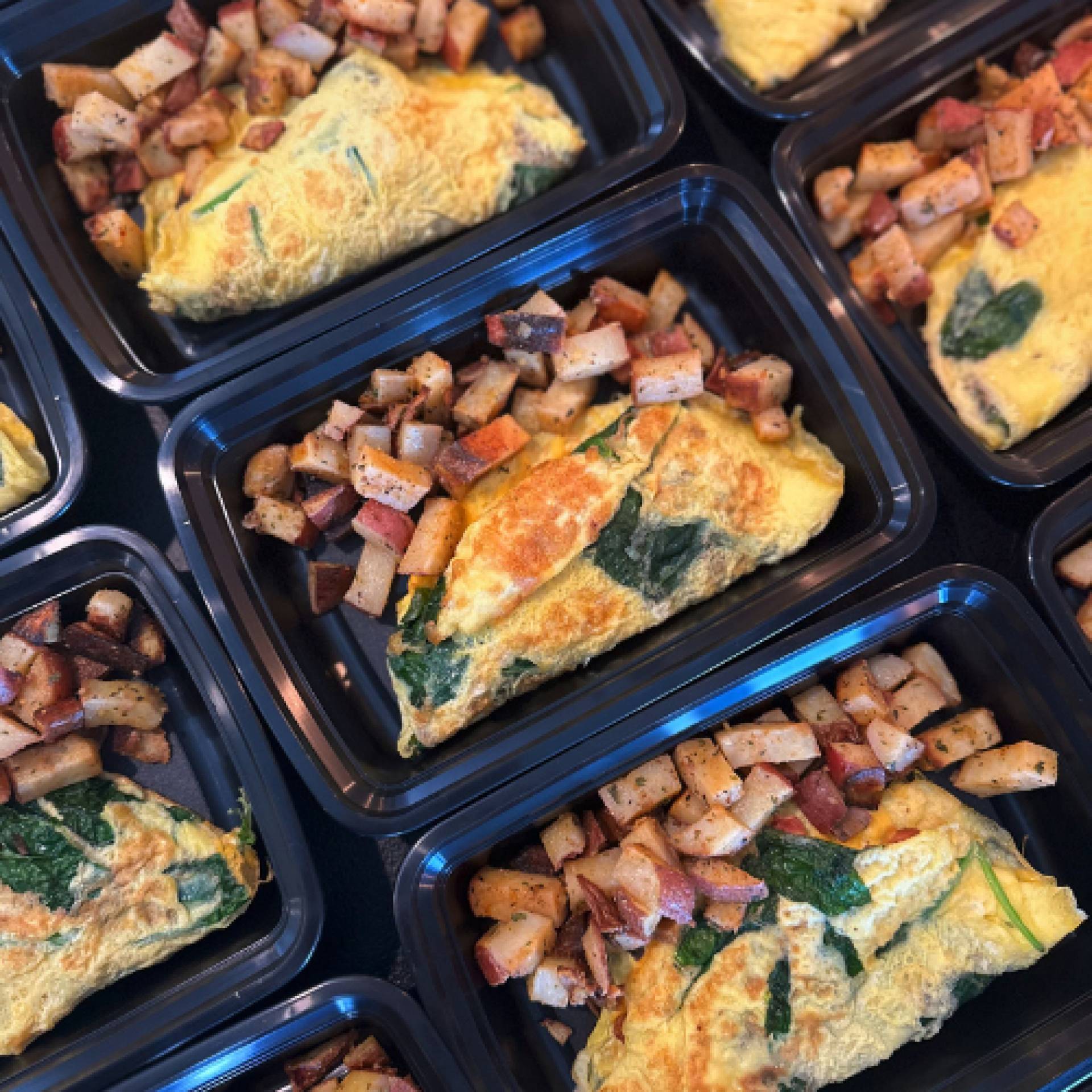 Bacon Spinach & Cheese Omelette